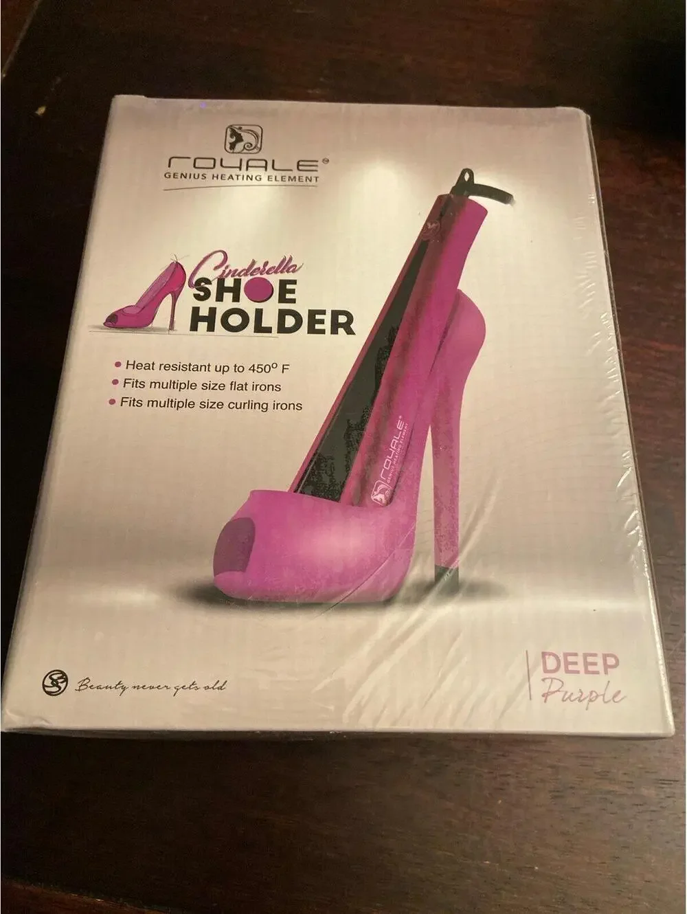 Shoe flat/curling iron holder